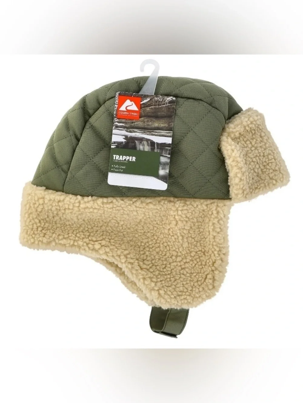 NWT Green Lichen Ozark Trail Toddler Trapper Hat Green One Size Aviator Sherpa